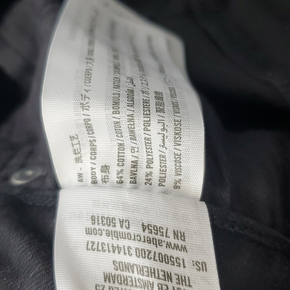 Abercrombie High Rise Super Skinny Jeans Curve Love Distressed Womens 0 Short 25 - Picture 9 of 11